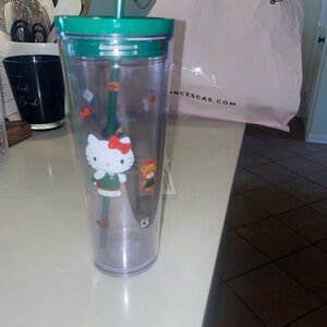 Hello Kitty Clear Tumbler with Straw